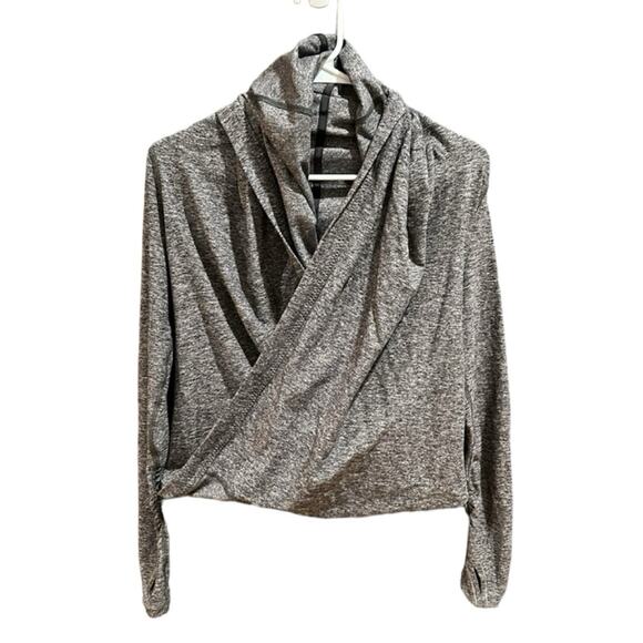 Ivivva by Lululemon Athletic Shrug Heather Grey Wrap Waist Size 12 Girls - Picture 1 of 4